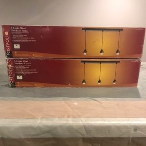 3 Light Mini Pennant Lights *Sold as Pair*